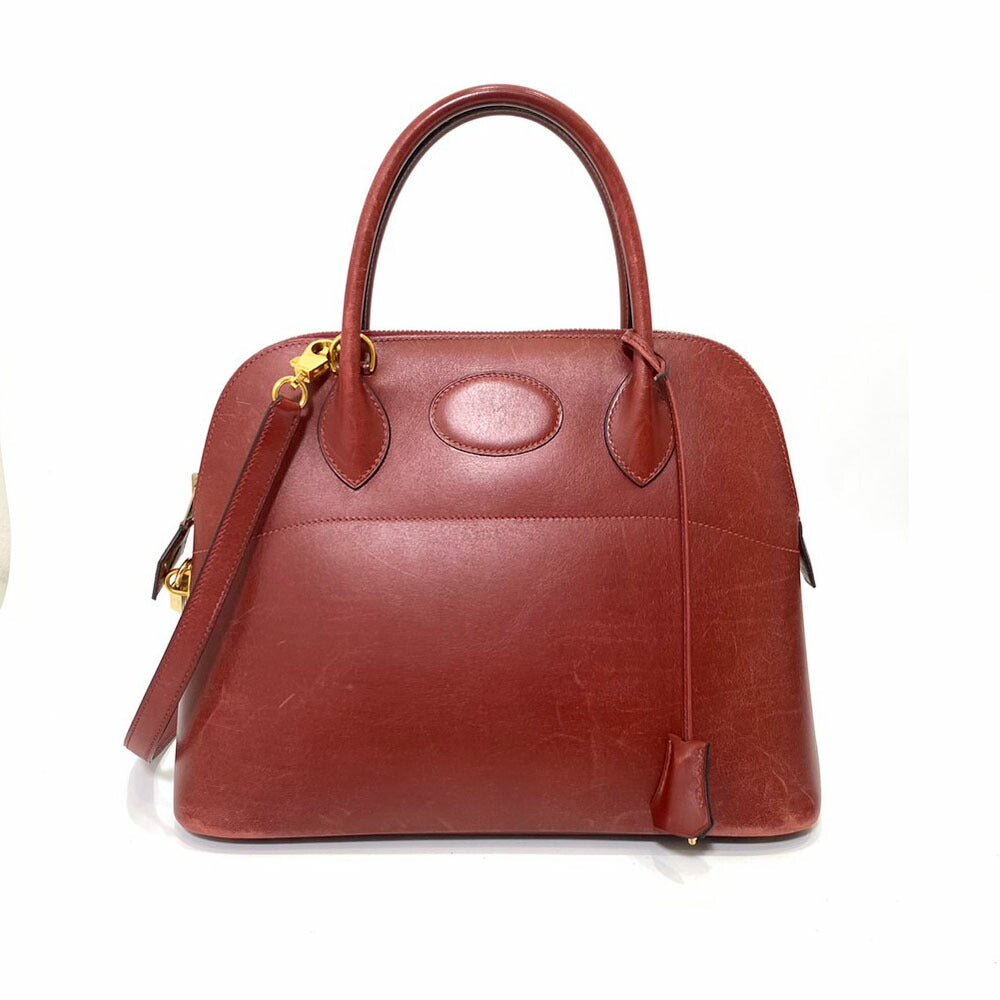 Hermes Bolide 31 Handbag Bordeaux Gold Hardware