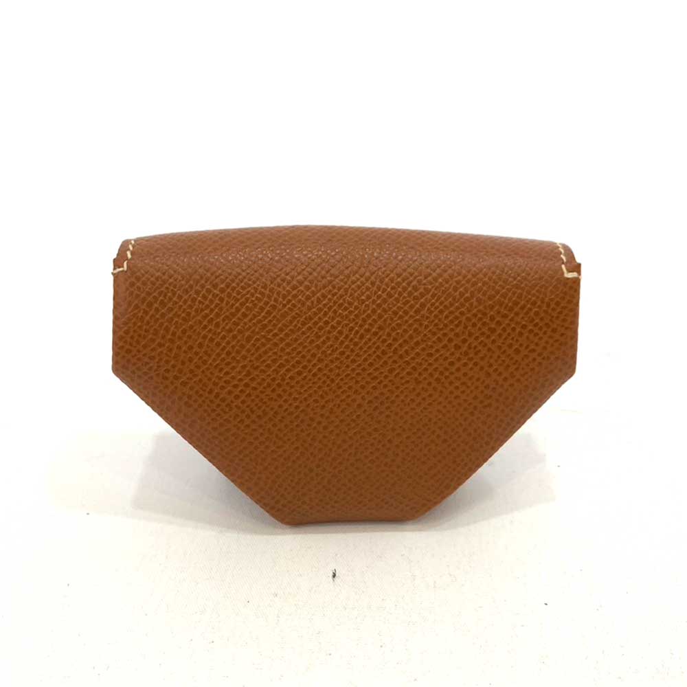 Hermes Le 24 Coin Case Brown Gold Vintage