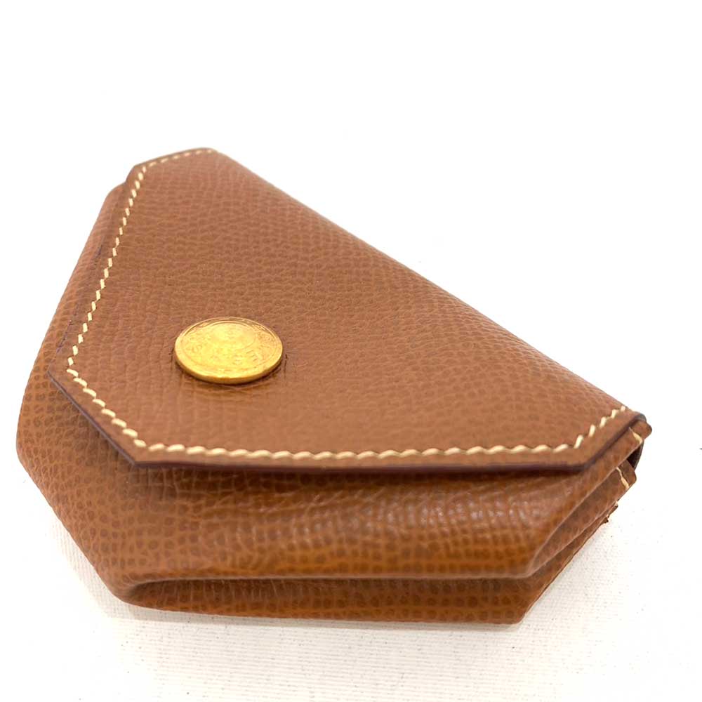 Hermes Vaux Epson Le 24 Coin Case Brown Gold Vintage in Great Condition