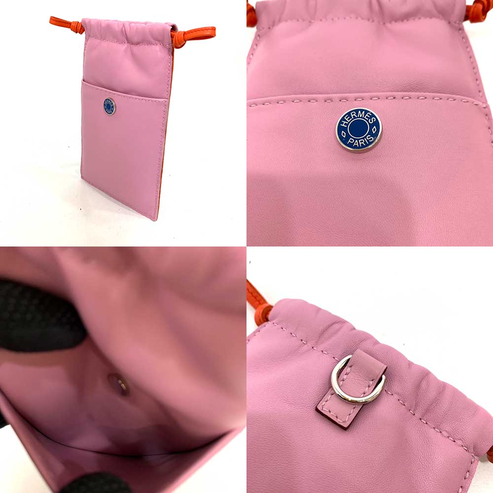 Hermes Anyo Milo Pilo Smartphone Case Pink Bicolor in Pristine Condition