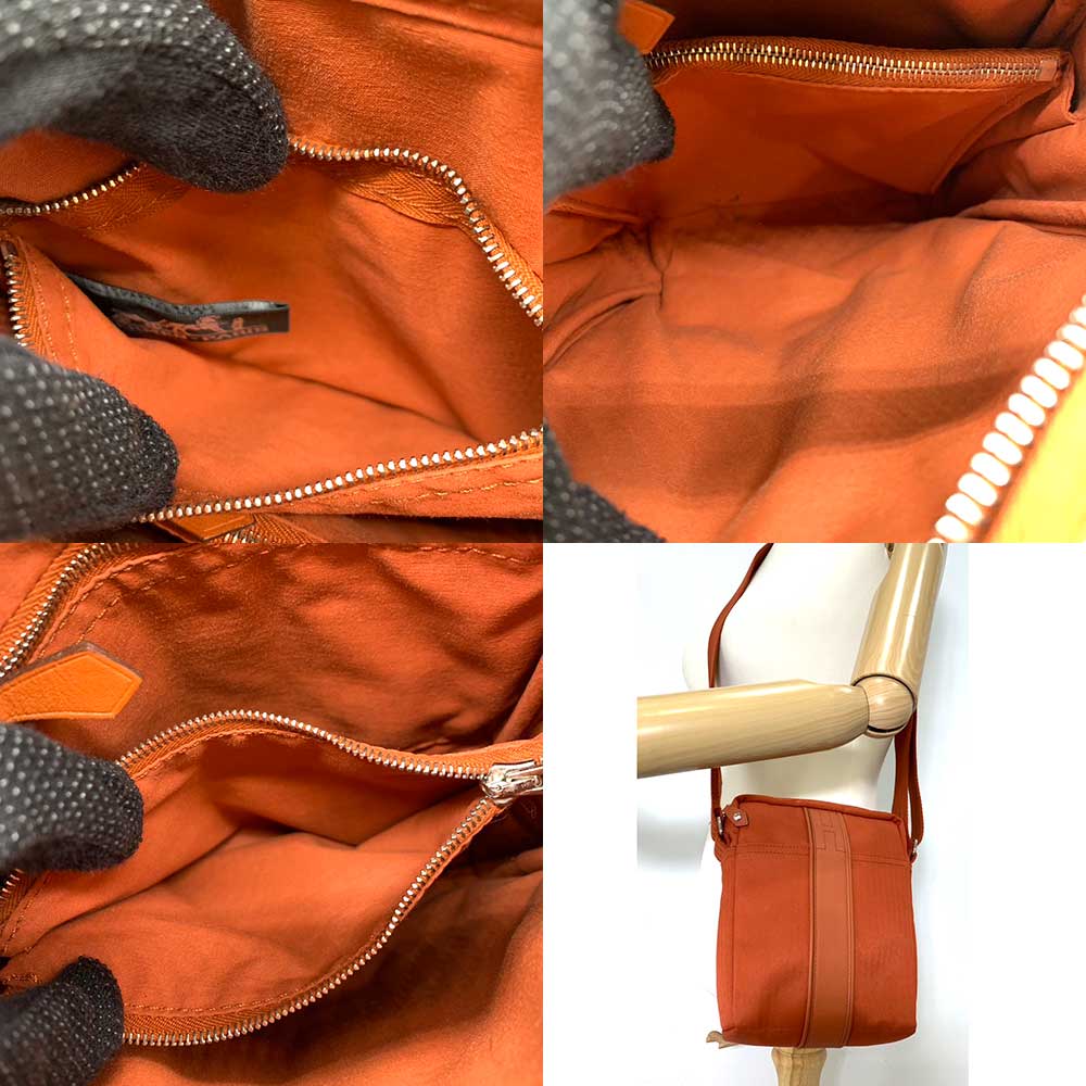 Hermes Acapulco Bandouliere PM Orange Leather Shoulder Bag in Very Good Condition