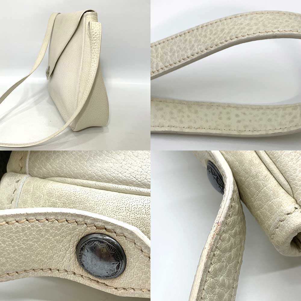 Hermes Christine White Leather Shoulder Bag