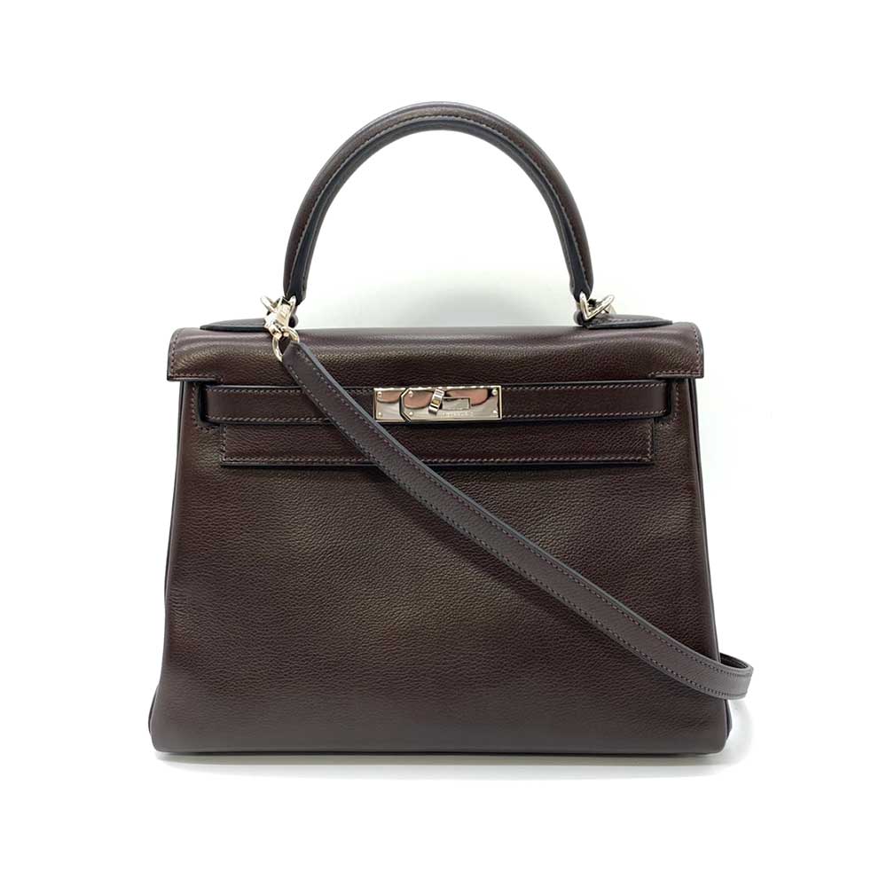 Hermes Kelly 28 Brown Leather Handbag