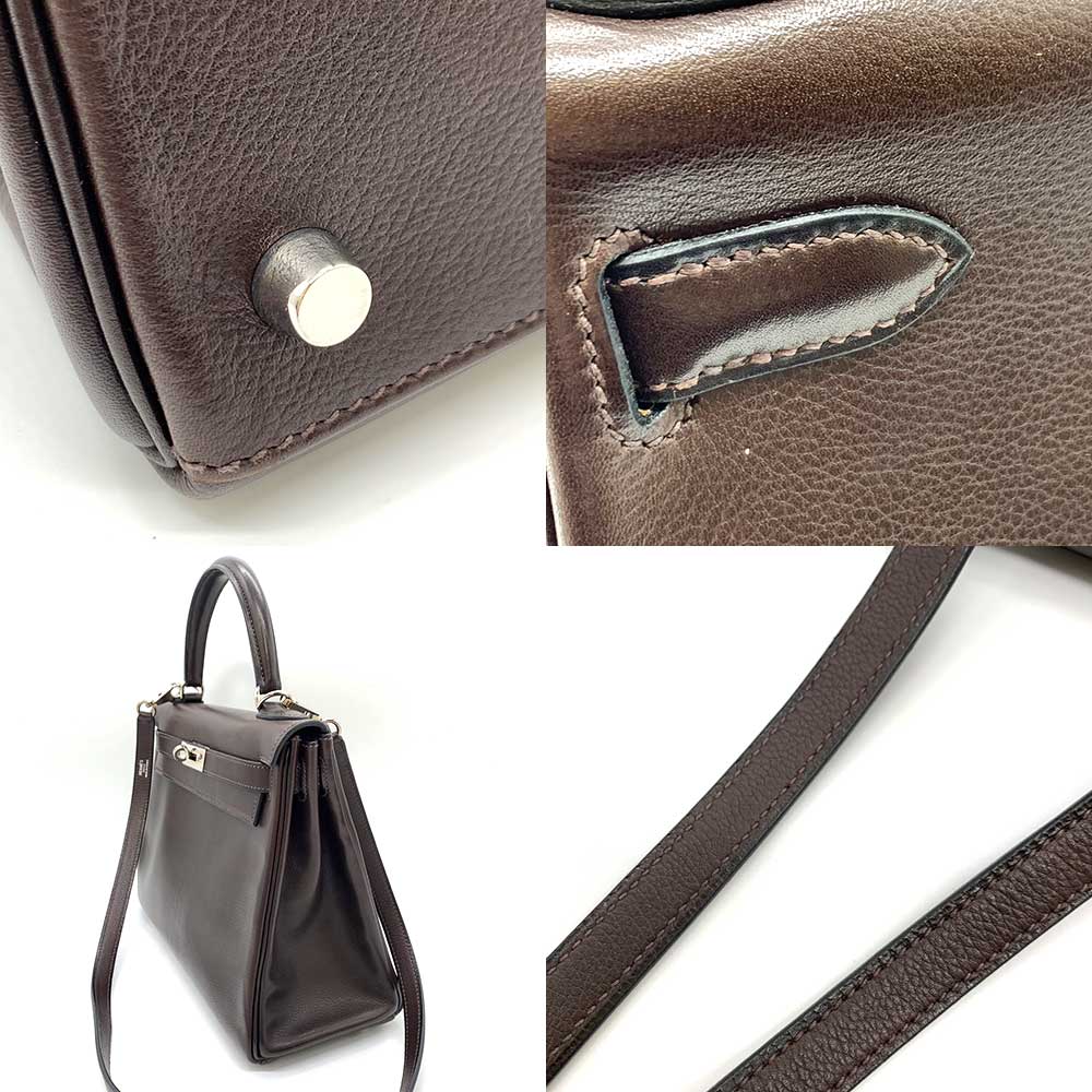 Hermes Kelly 28 Brown Leather Handbag