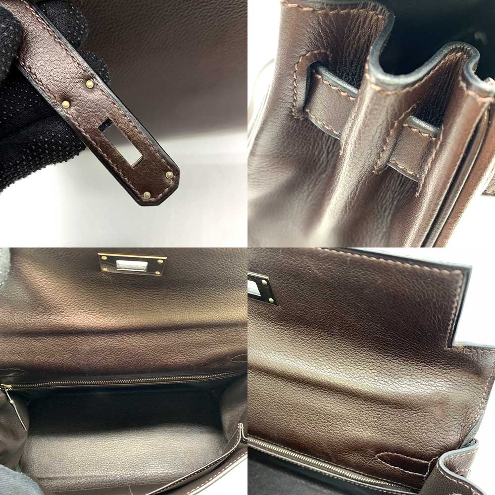 Hermes Kelly 28 Brown Leather Handbag