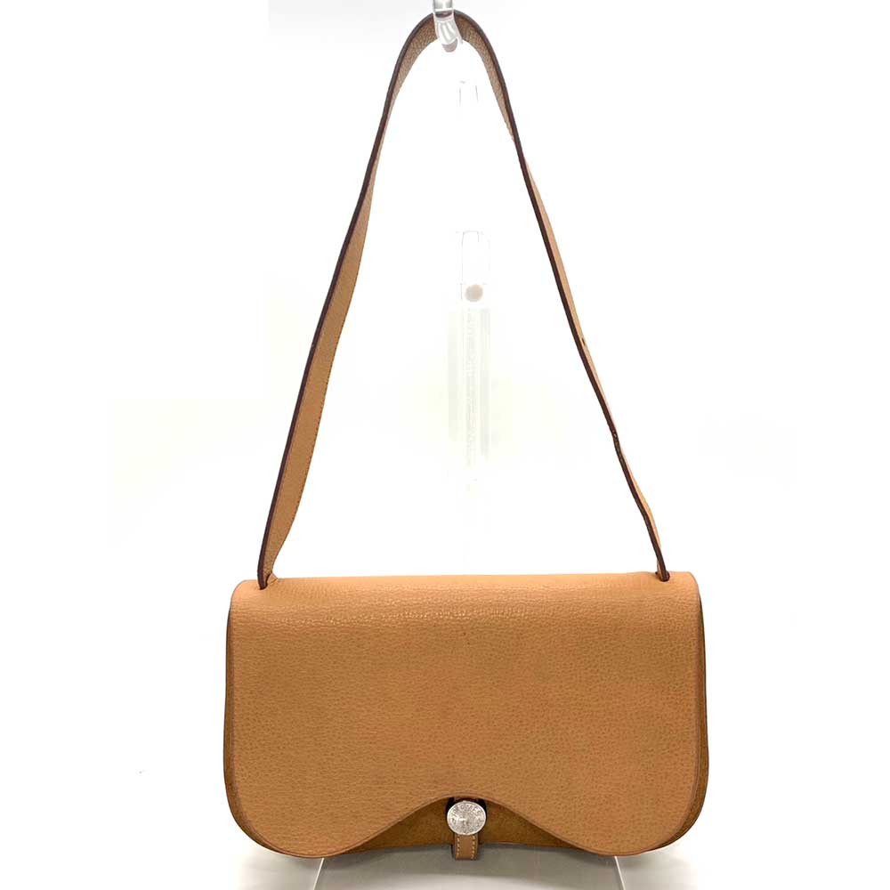 Hermes Sac Colorado PM Brown/Ivory Leather Shoulder Bag in Very Good Condition