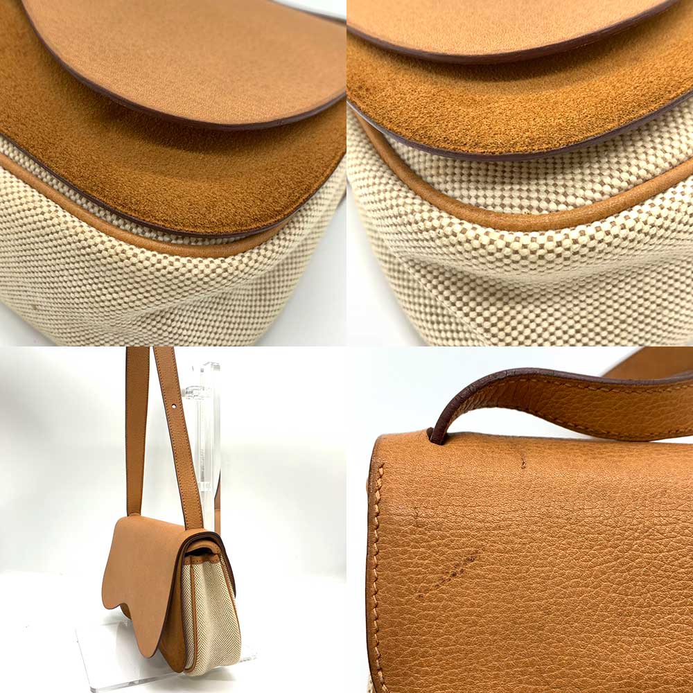 Hermes Sac Colorado PM Shoulder Bag Brown Ivory