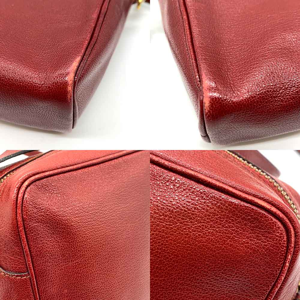 Hermes Chevre Jockey Red Leather Crossbody Bag