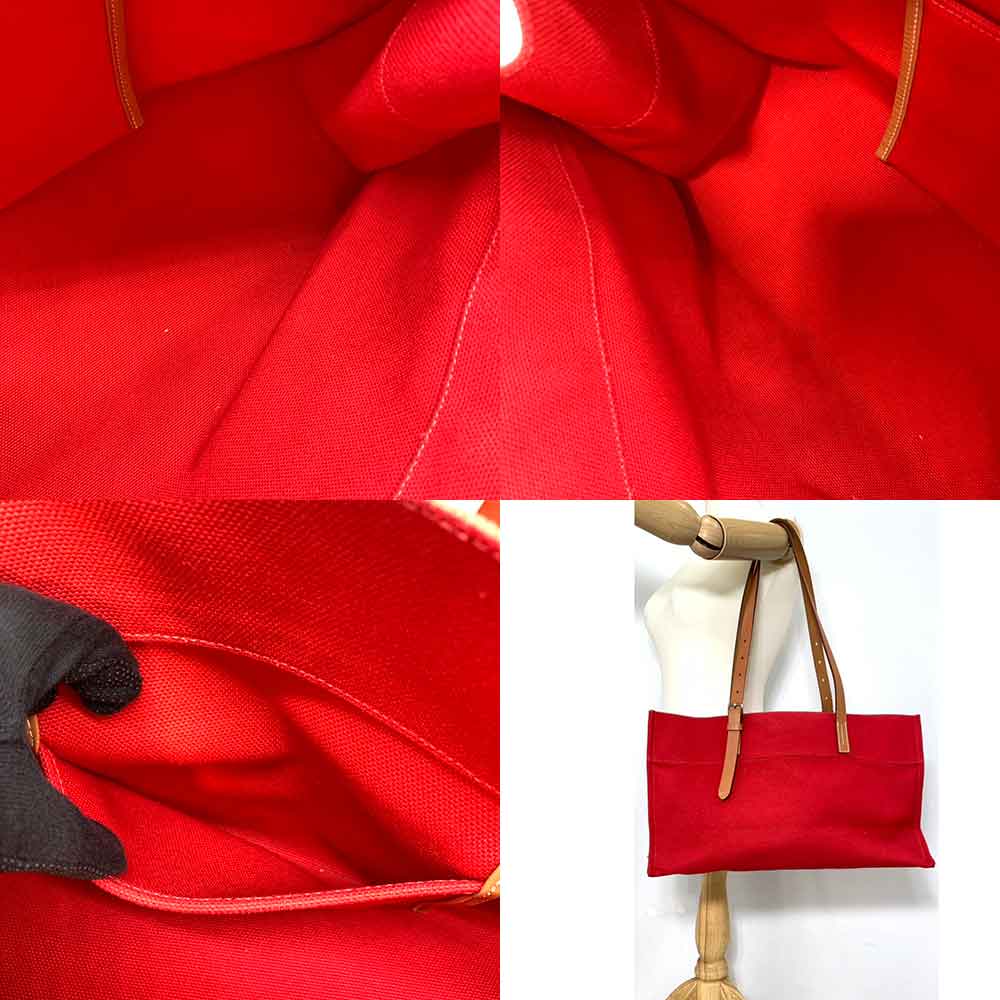 Hermes Canvas Leather Etrivière Élan Tote Bag