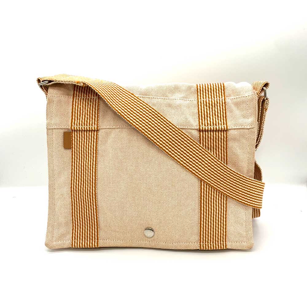 Hermes Cotton Canvas New Fooltooth Bassas PM Messenger Bag