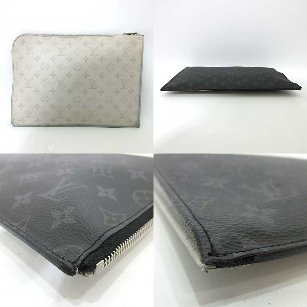 Louis Vuitton Monogram Eclipse Pochette Jour GM Clutch in Very Good Condition