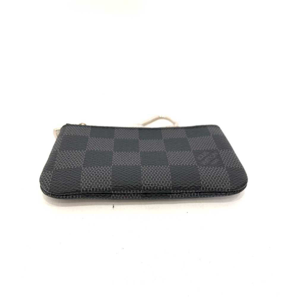 Louis Vuitton Damier Graphite Pochette Cles Coin Case N60155 in Great Condition