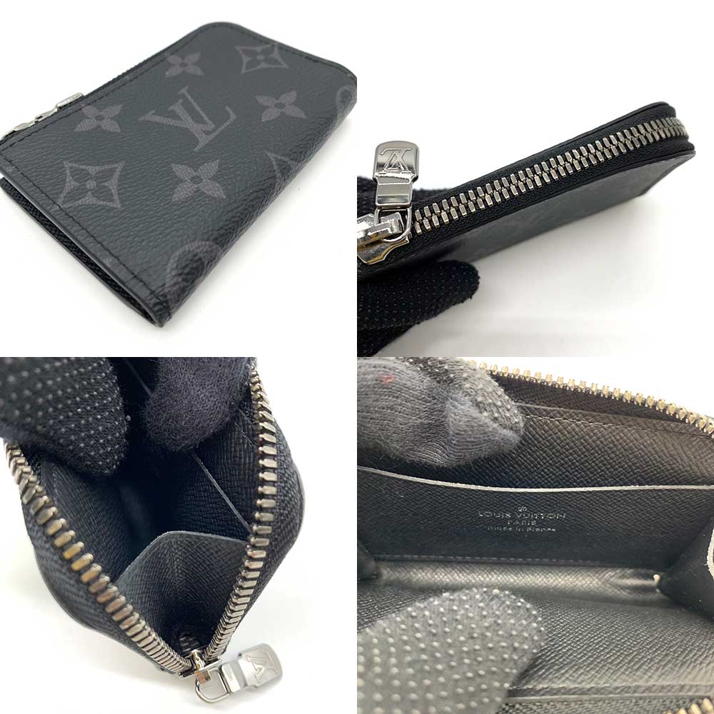 Louis Vuitton Monogram Eclipse Coin Case M63536