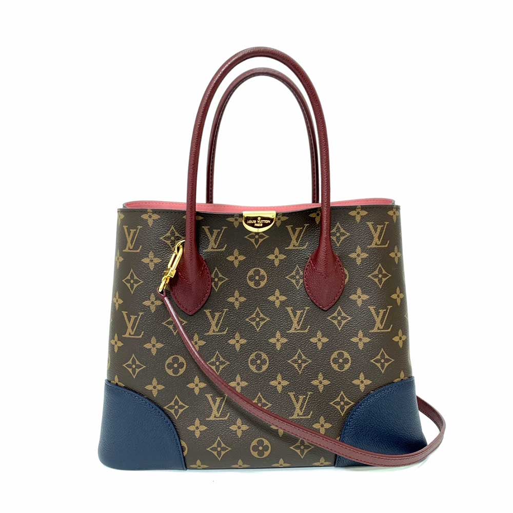 Louis Vuitton Flandrin Tote Bag Brown Bordeaux Navy