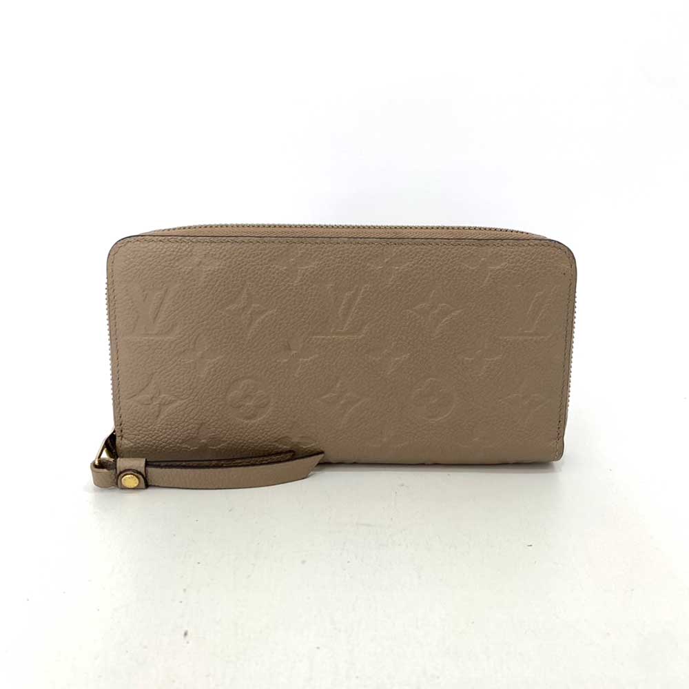 Louis Vuitton Monogram Empreinte Zippy Wallet Beige