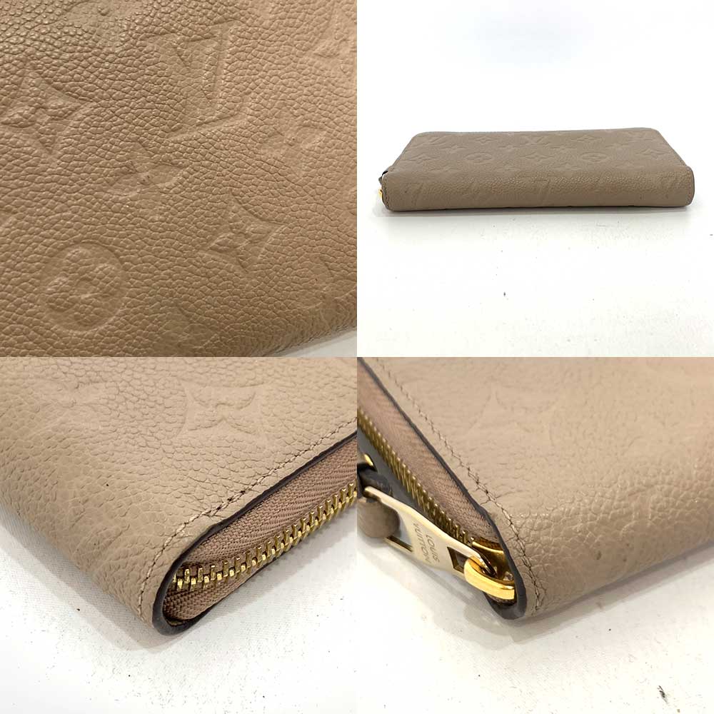 Louis Vuitton Monogram Empreinte Zippy Wallet Beige