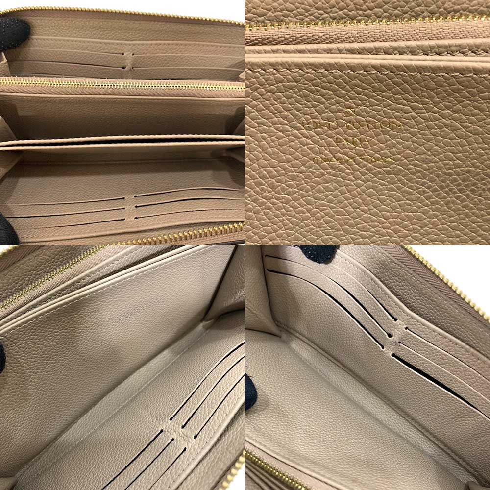 Louis Vuitton Monogram Empreinte Zippy Wallet Beige