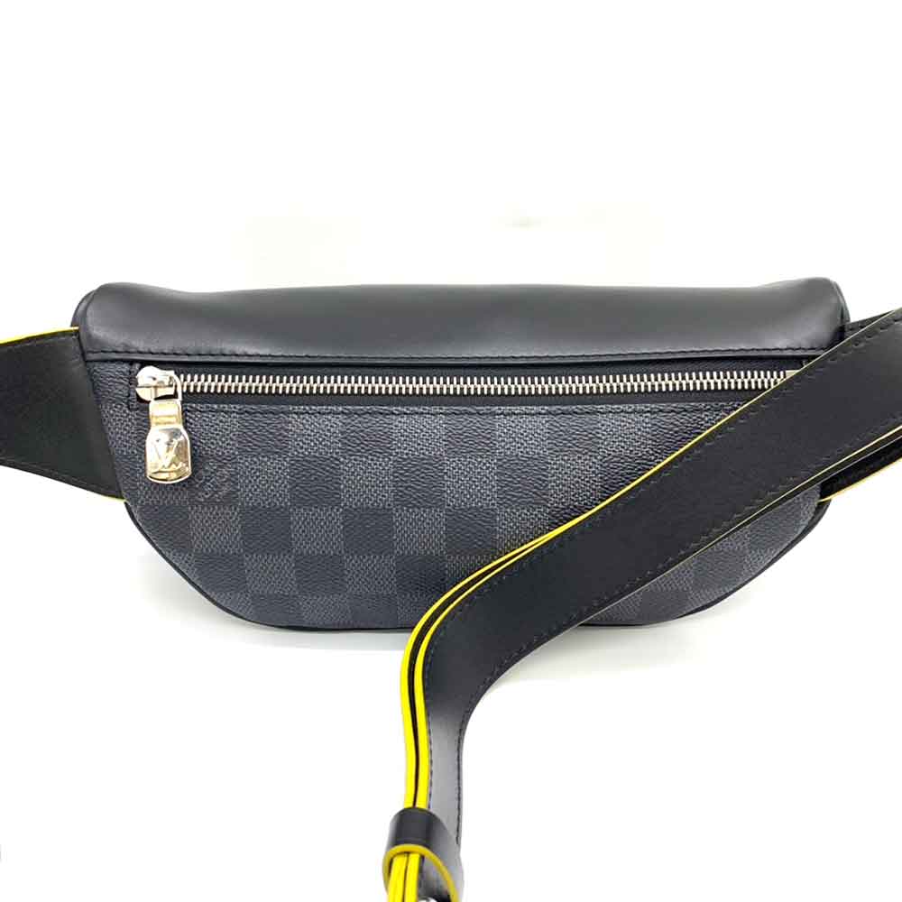 Louis Vuitton Damier Graphite PVC Leather Link Bum Bag N40276 in Very Good Condition