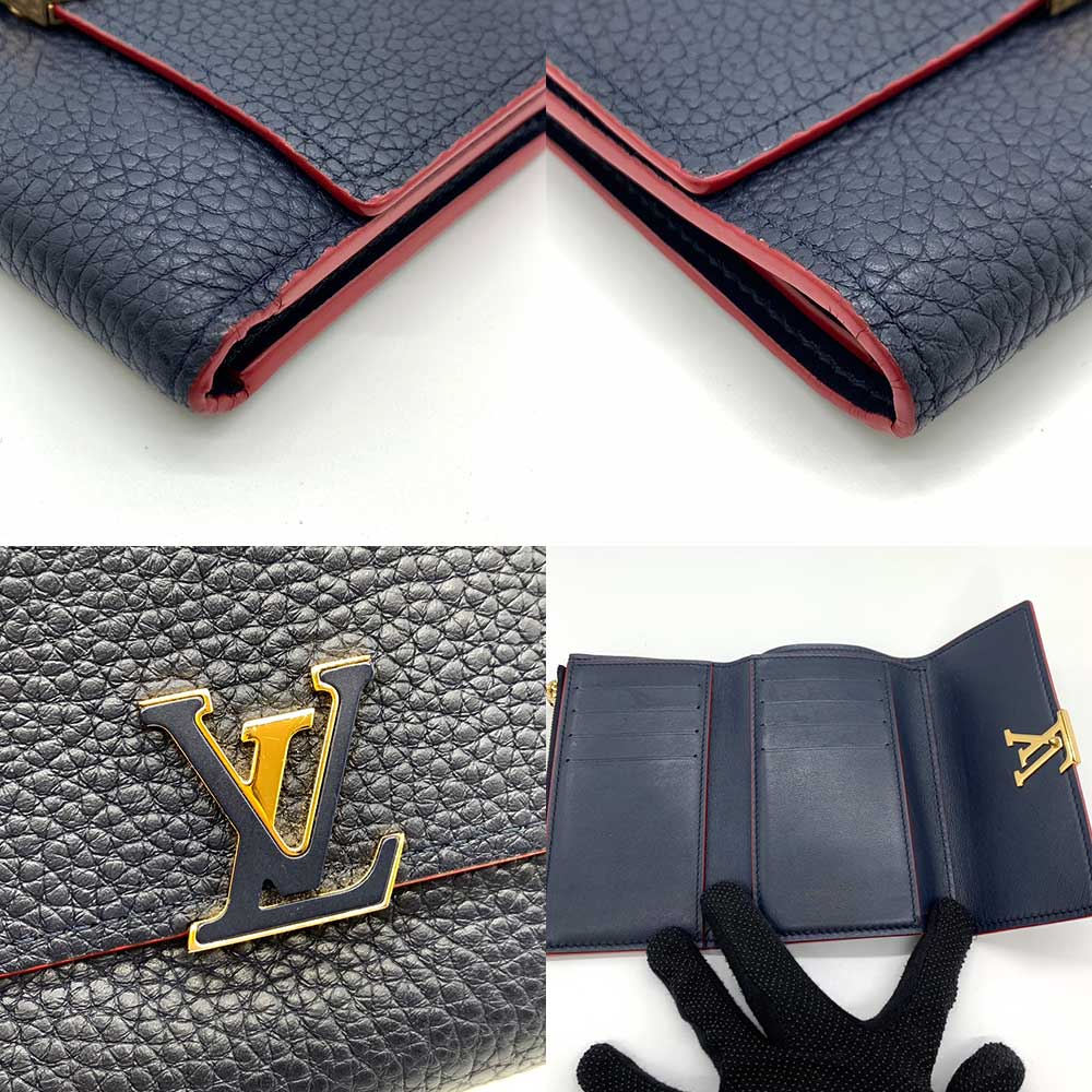 Louis Vuitton Capucines Compact Wallet M63741 in Very Good Condition