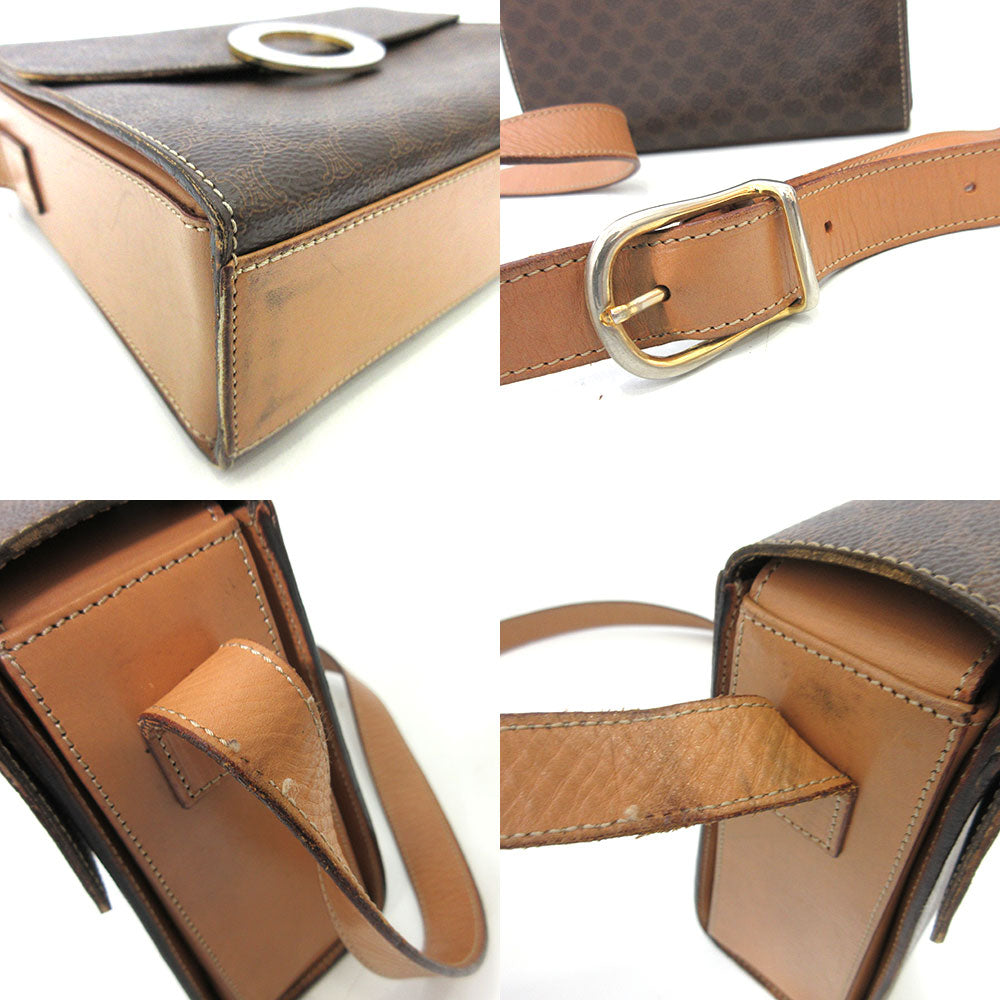 Celine Brown Shoulder Bag PVC Leather