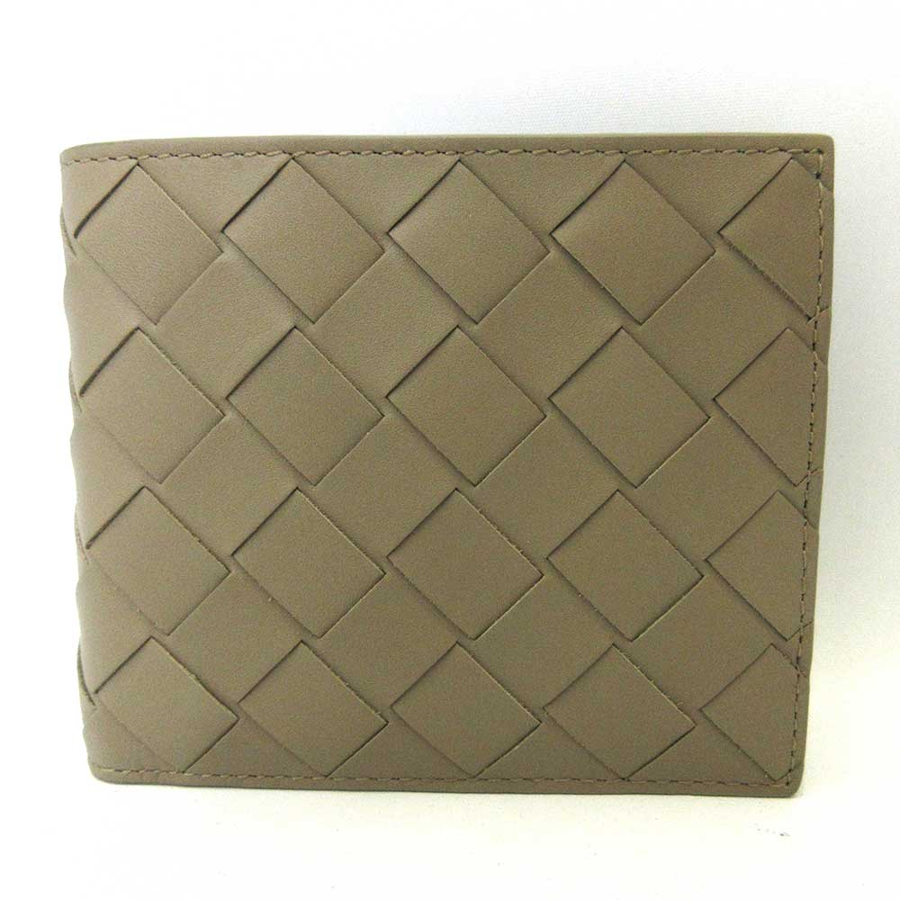 Bottega Veneta Calfskin Bifold Mini Wallet Beige in Pristine Condition