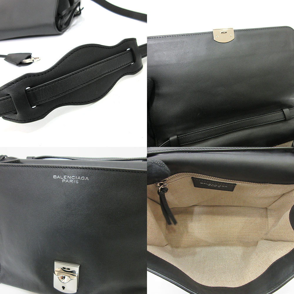 Balenciaga Leather Afternoon Shoulder Bag Black in Very Good Condition