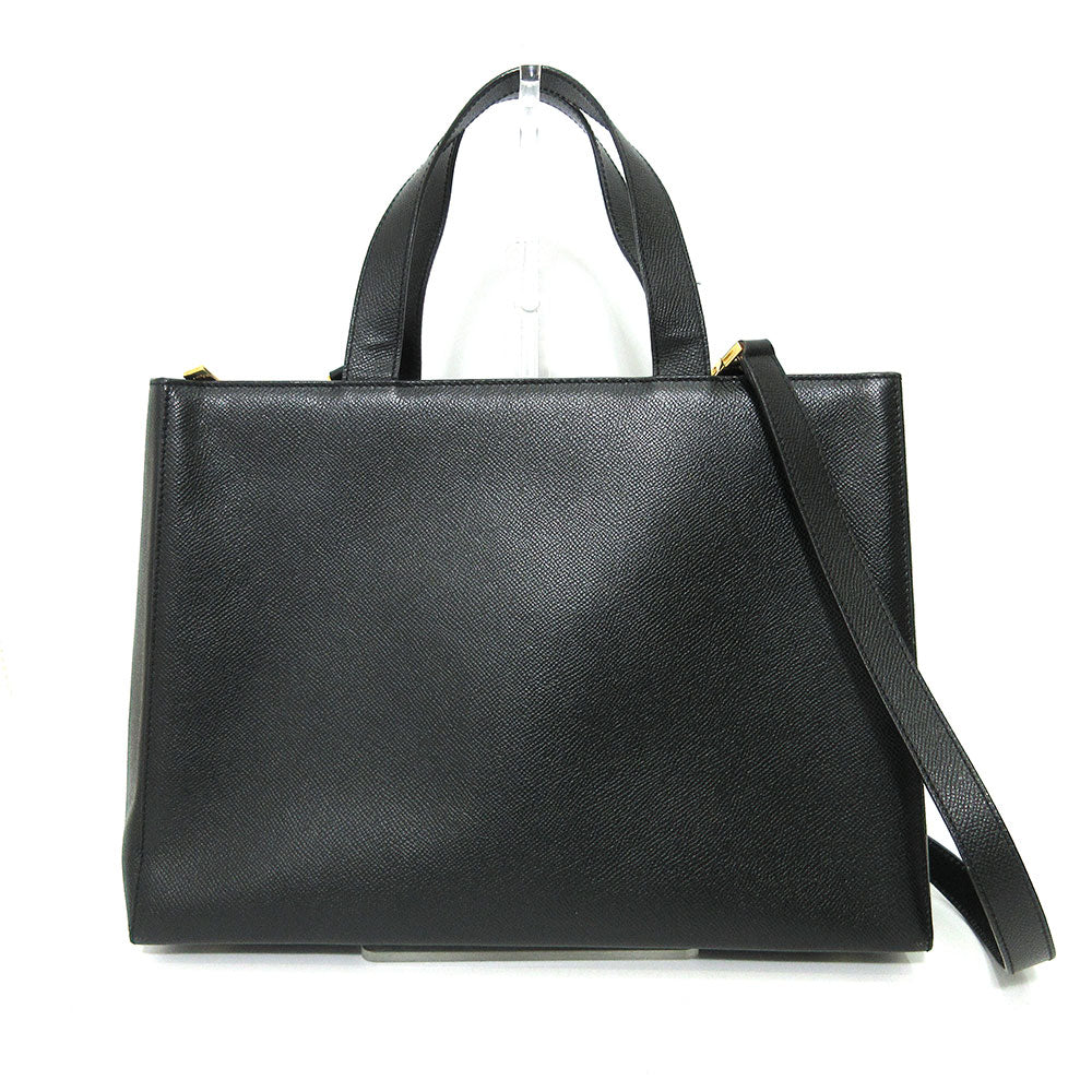 Celine Leather Tote Bag Black 2way