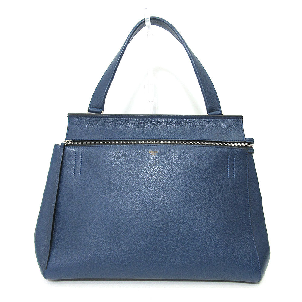 Celine Edge Medium Calf Leather Handbag Blue