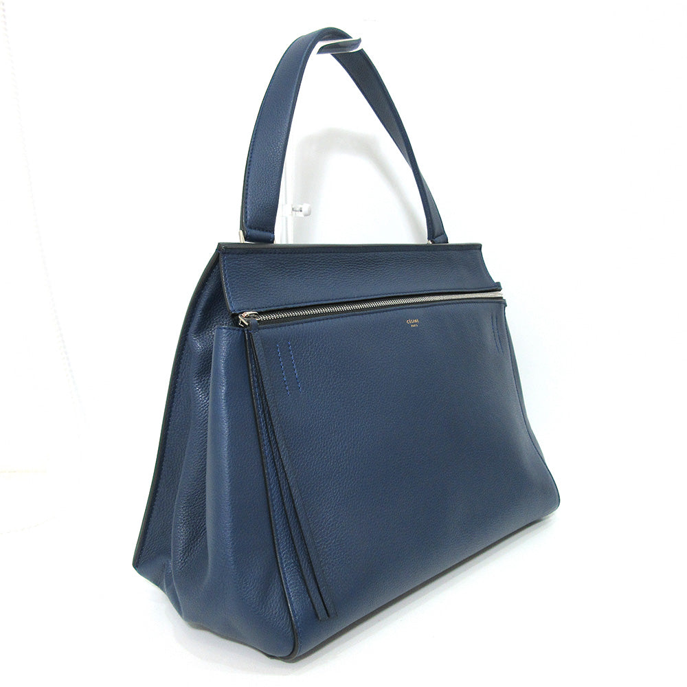 Celine Edge Medium Calf Leather Handbag Blue in Great Condition