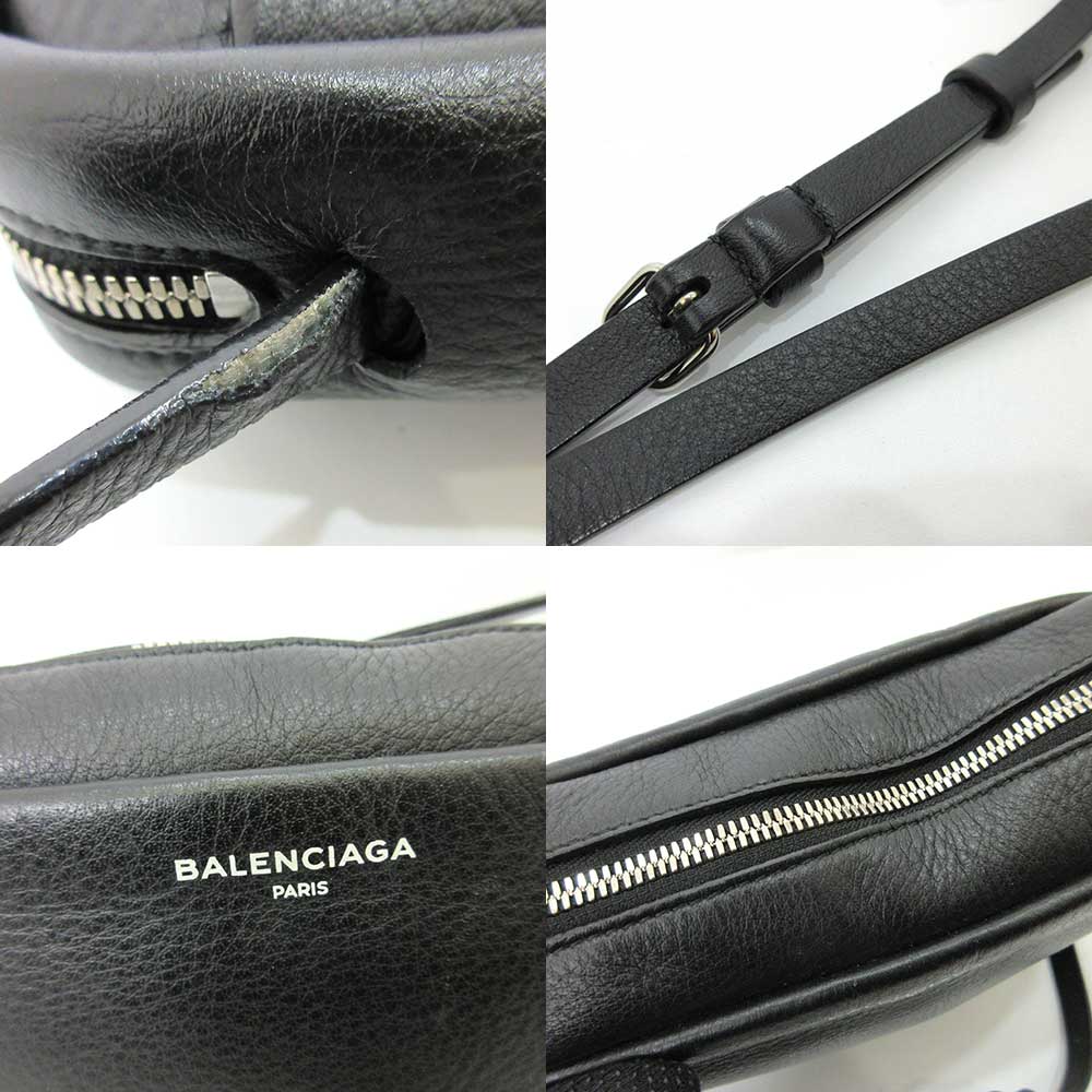 Balenciaga Leather Camera Bag Black Crossbody