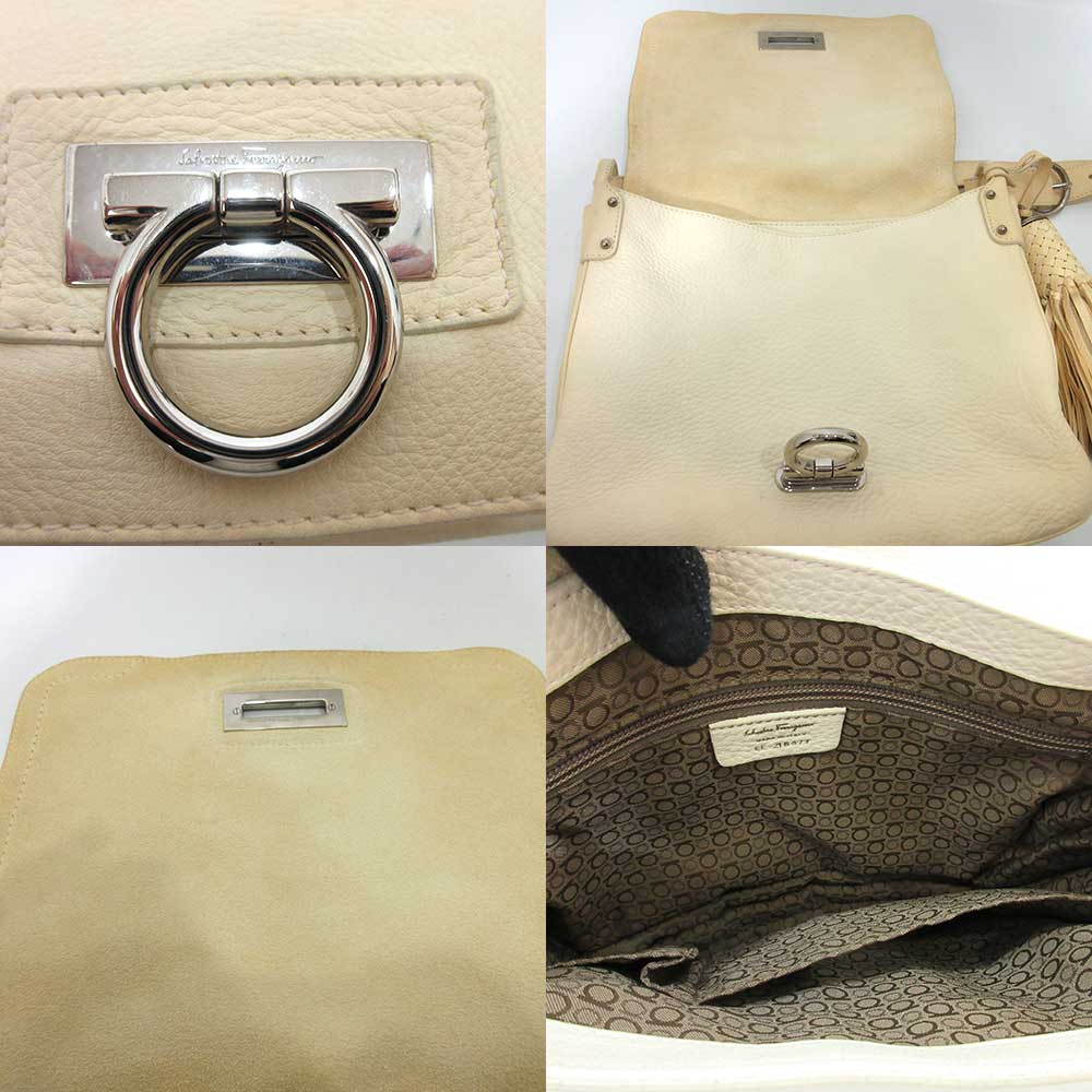 Salvatore Ferragamo Leather Gancini Shoulder Bag