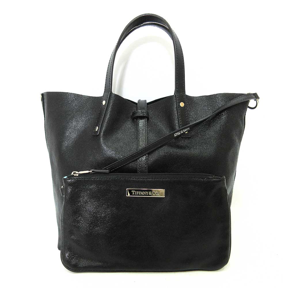 Tiffany & Co Reversible Mini Tote Bag Leather Suede in Very Good Condition