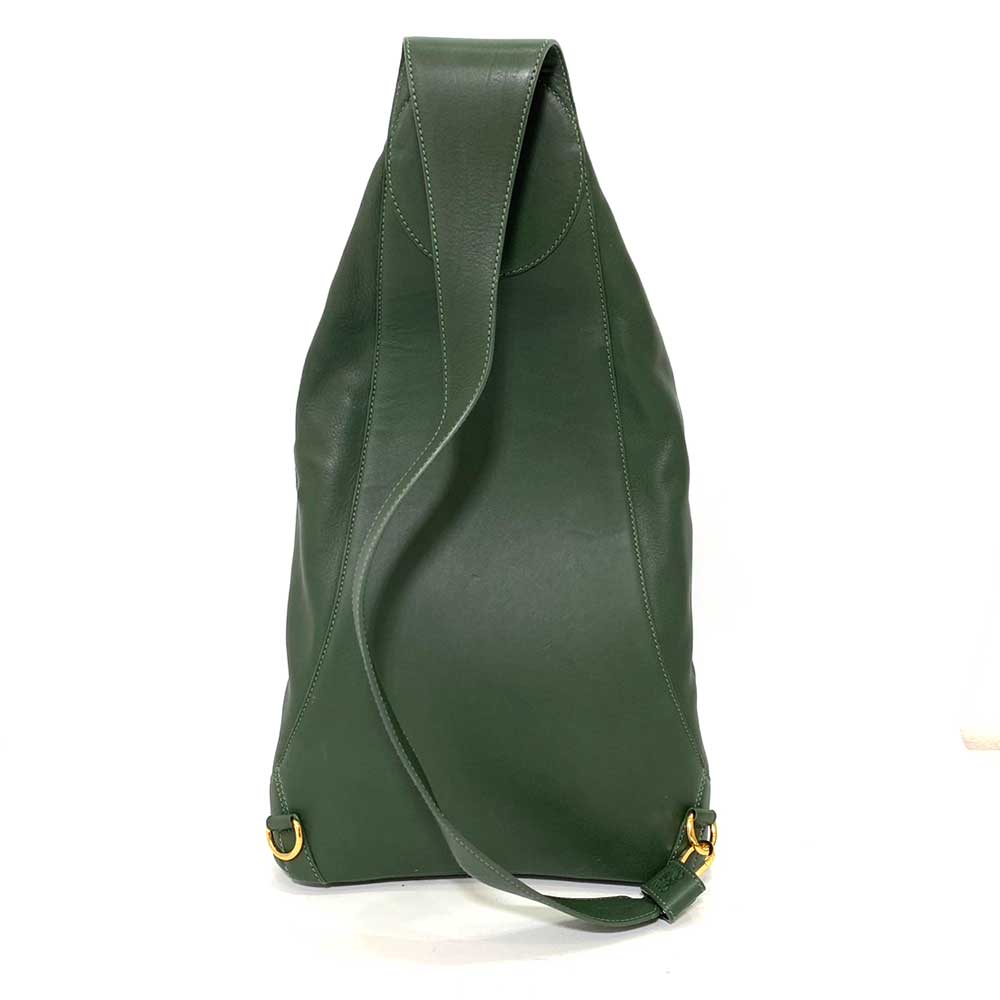 Loewe Anton Leather Shoulder Bag Khaki Green