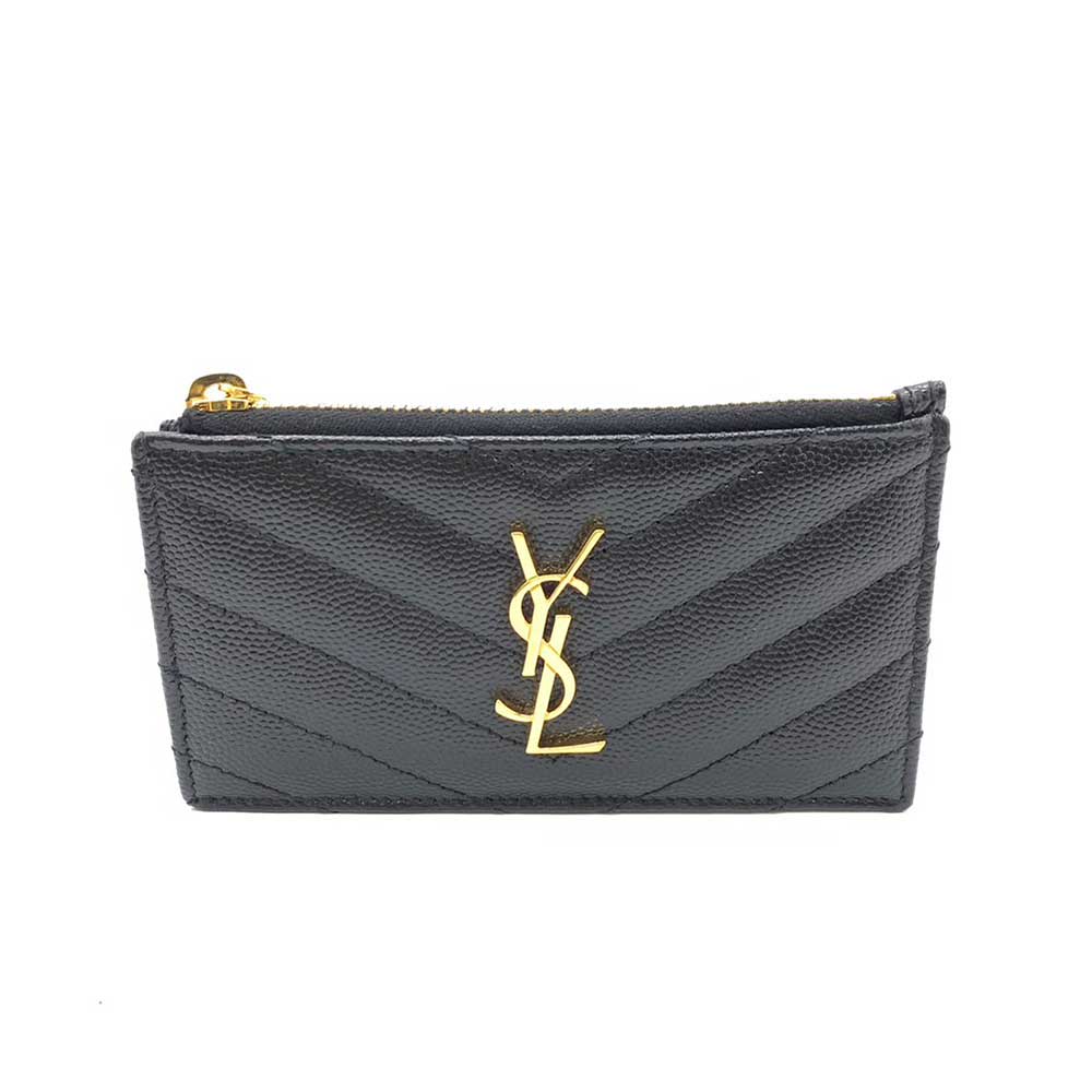 Yves Saint Laurent Leather Fragment Case Card Holder 607915 in Great Condition