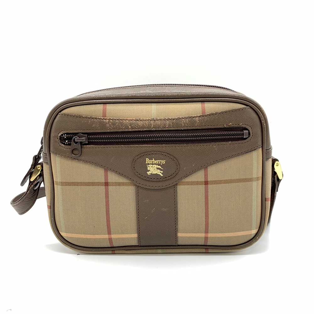 Burberry Nylon Canvas Leather Crossbody Bag in Good Condition