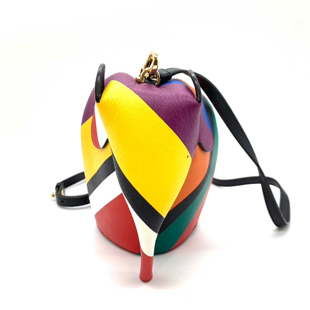 Loewe Leather Elephant Shoulder Bag Multicolor