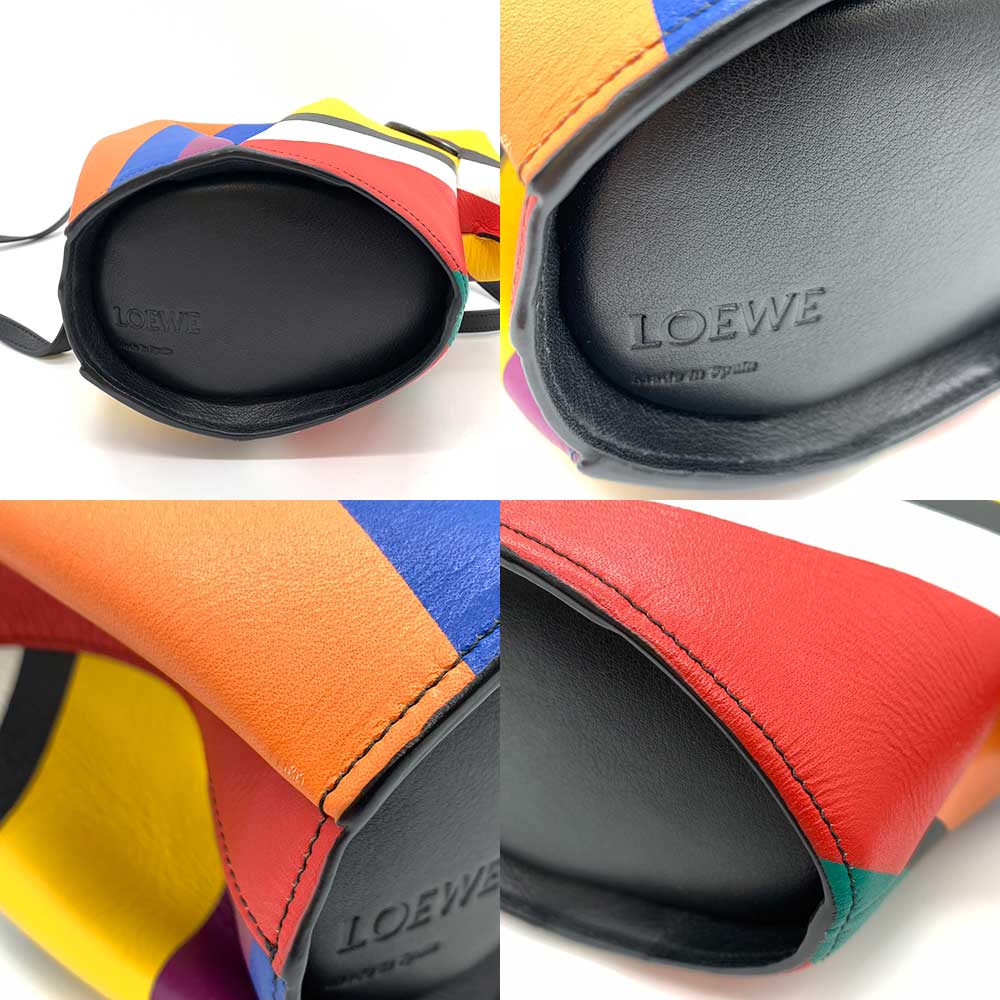 Loewe Leather Elephant Shoulder Bag Multicolor