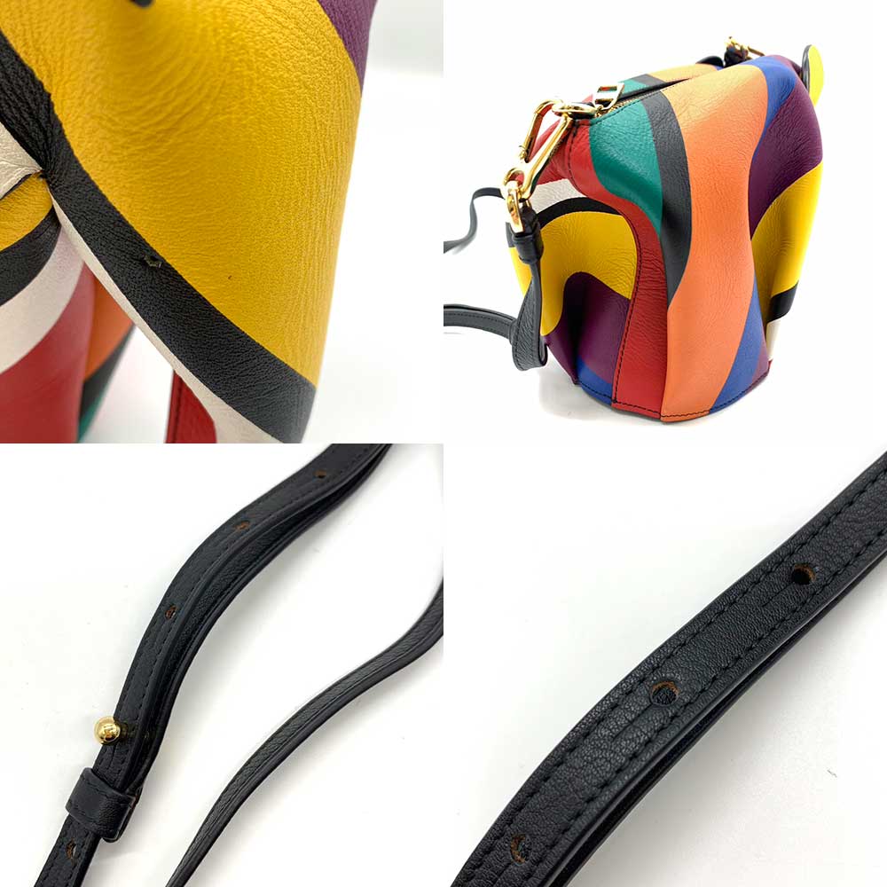 Loewe Leather Elephant Shoulder Bag Multicolor