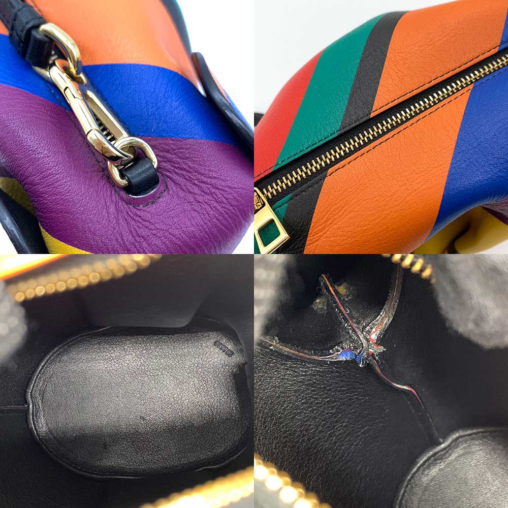 Loewe Leather Elephant Shoulder Bag Multicolor