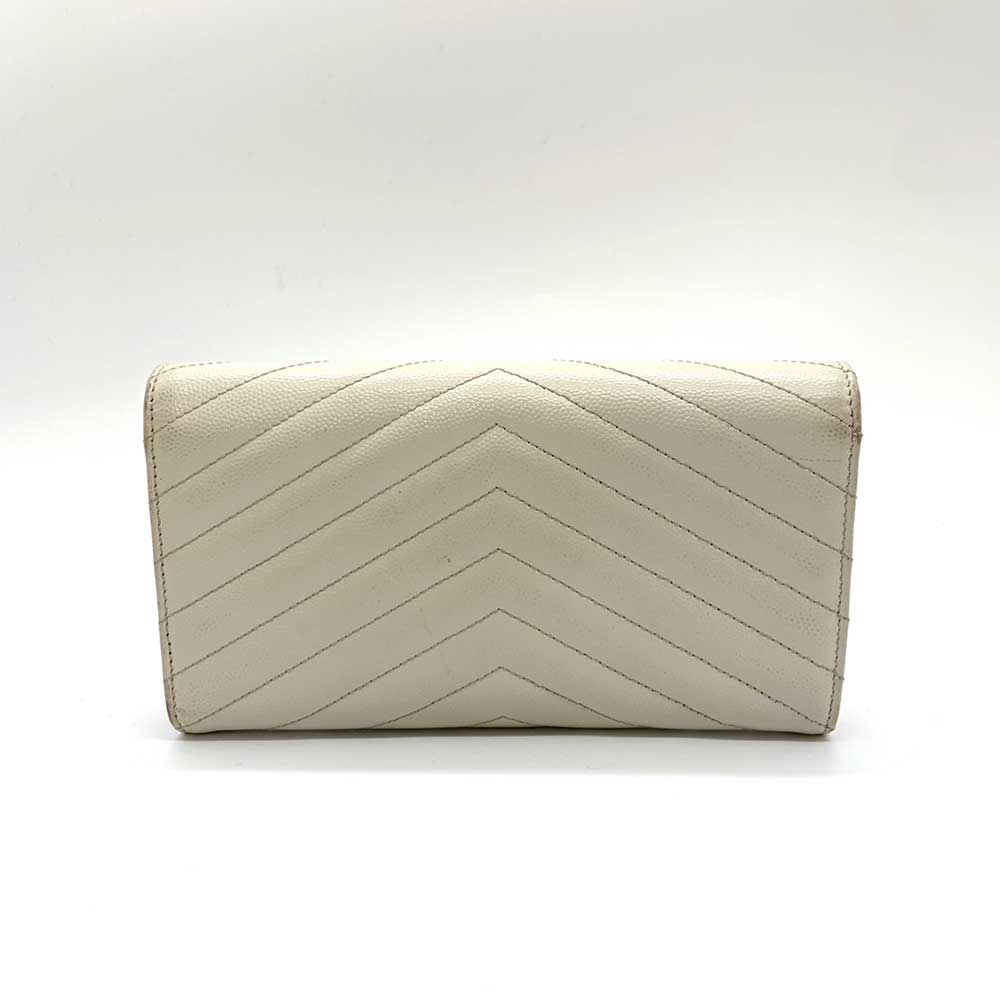 Yves Saint Laurent Cassandra Leather Long Wallet