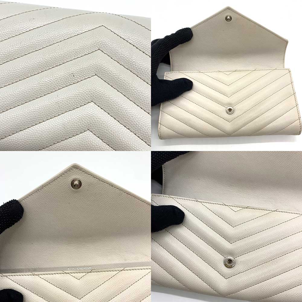 Yves Saint Laurent Cassandra Leather Long Wallet