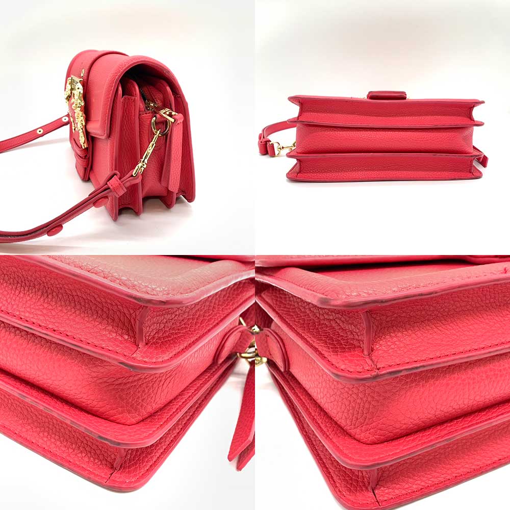 Versace Leather Shoulder Bag Pink 2way