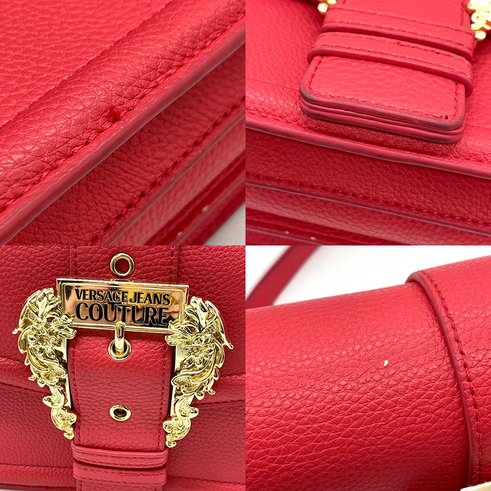 Versace Leather Shoulder Bag Pink 2way