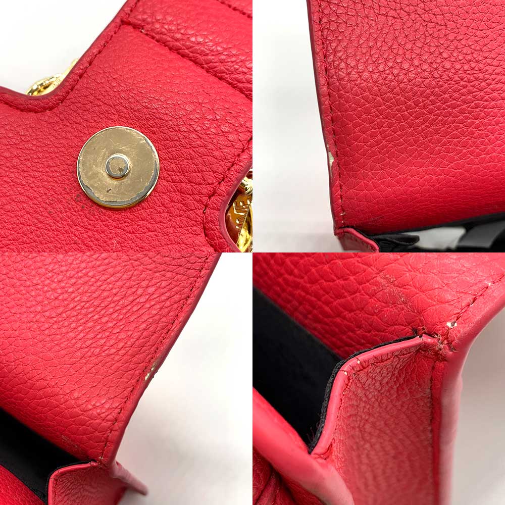 Versace Leather Shoulder Bag Pink 2way