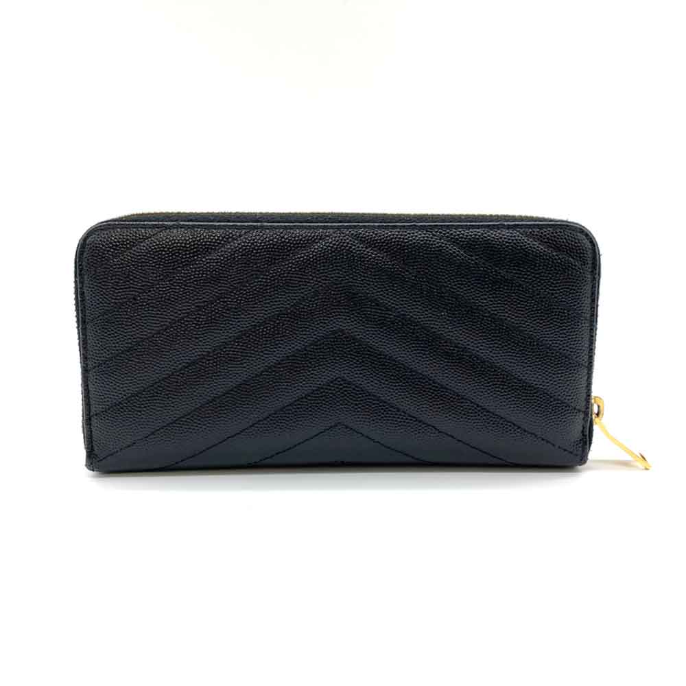 Yves Saint Laurent Leather Monogram Long Wallet