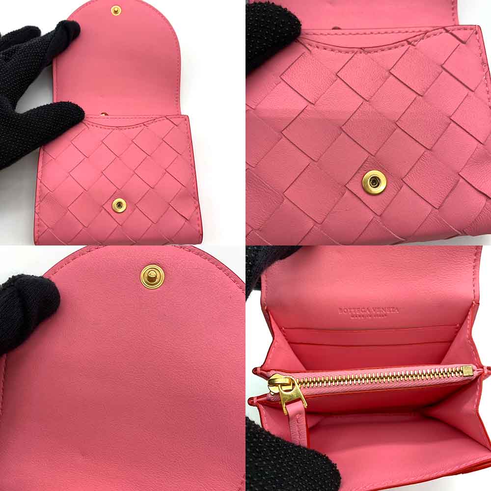 Bottega Veneta Leather Bifold Wallet V0EKK 8929 in Great Condition