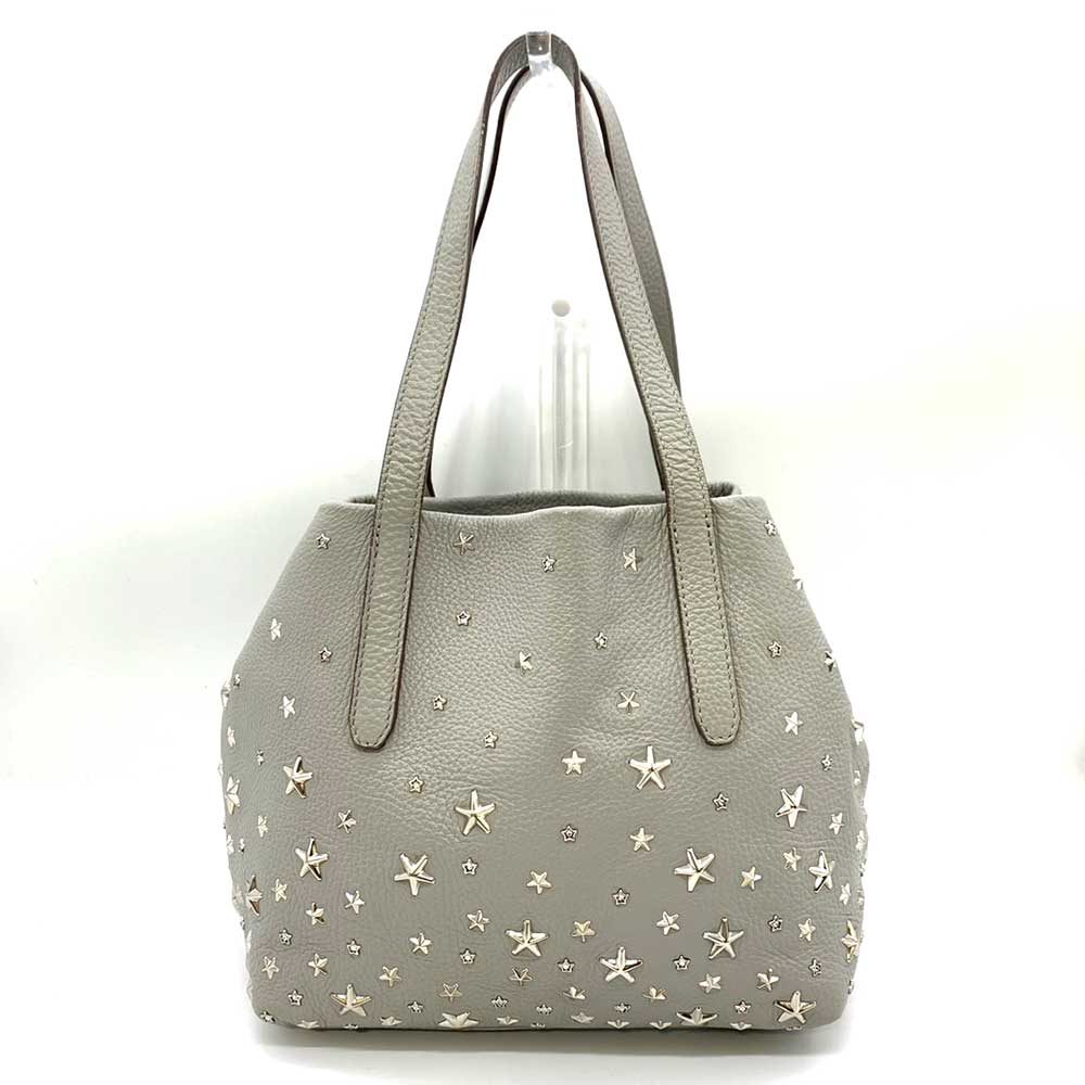 Jimmy Choo Leather Sofia S Tote Bag Gray in Great Condition