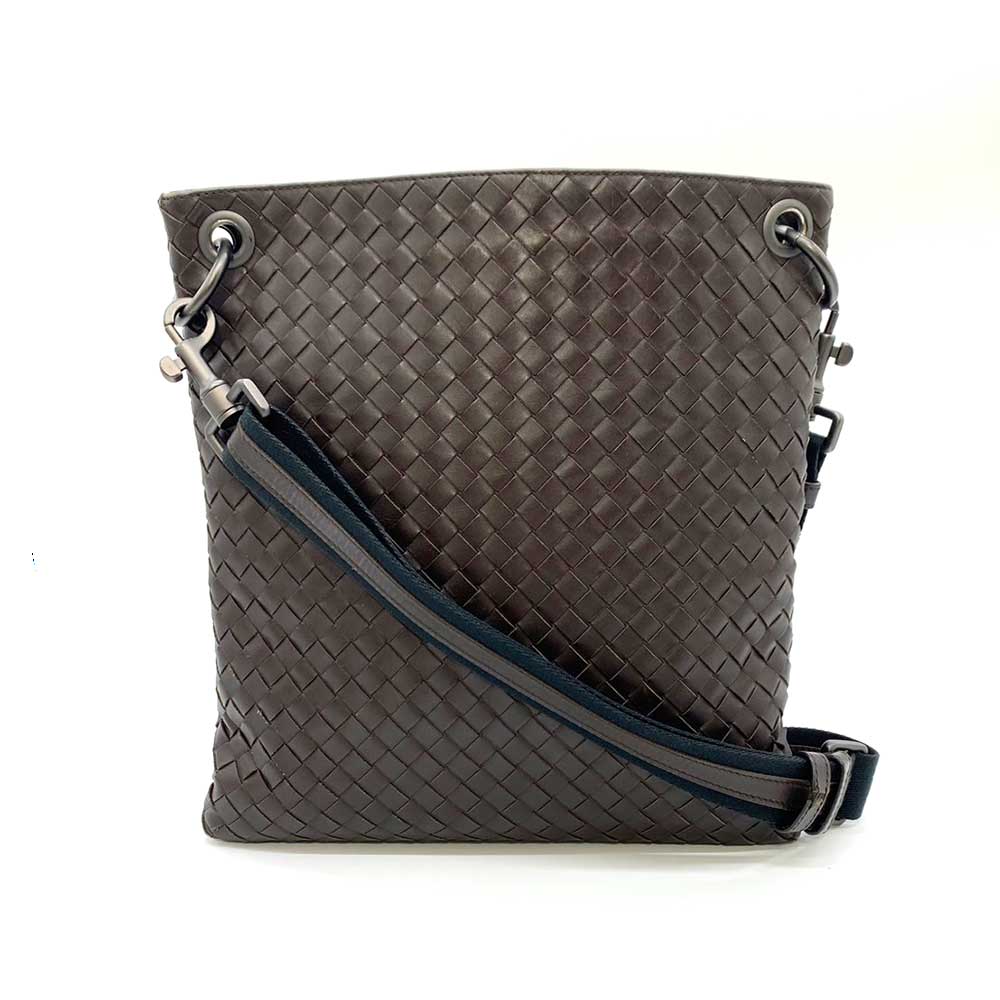 Bottega Veneta Leather Intrecciato Crossbody Bag 172736 in Very Good Condition