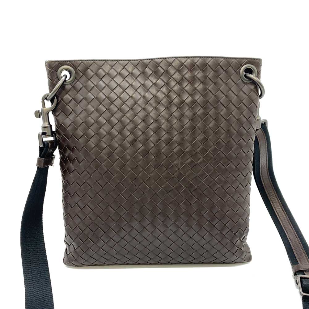 Bottega Veneta Leather Intrecciato Crossbody Bag 172736 in Very Good Condition