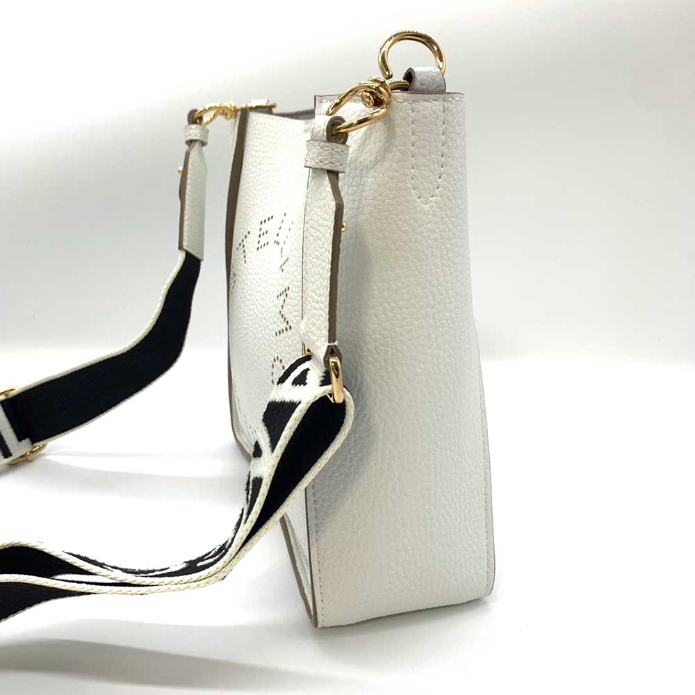 Stella McCartney Faux Leather Crossbody Bag White Gold Hardware in Great Condition